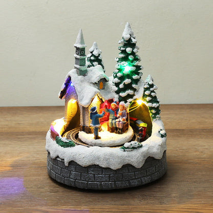 Christmas Luminous Music Snowscape House - JDrop.Shop