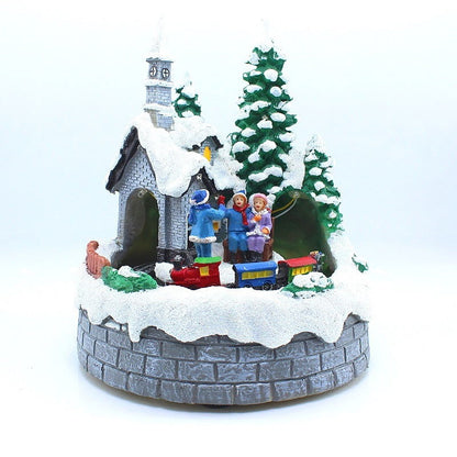 Christmas Luminous Music Snowscape House - JDrop.Shop