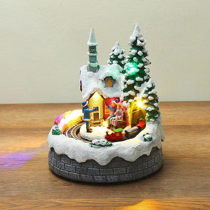 Christmas Luminous Music Snowscape House - JDrop.Shop