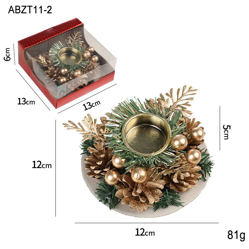 Christmas Pinecone Wreath Candle Holder - JDrop.Shop