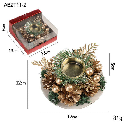 Christmas Pinecone Wreath Candle Holder - JDrop.Shop