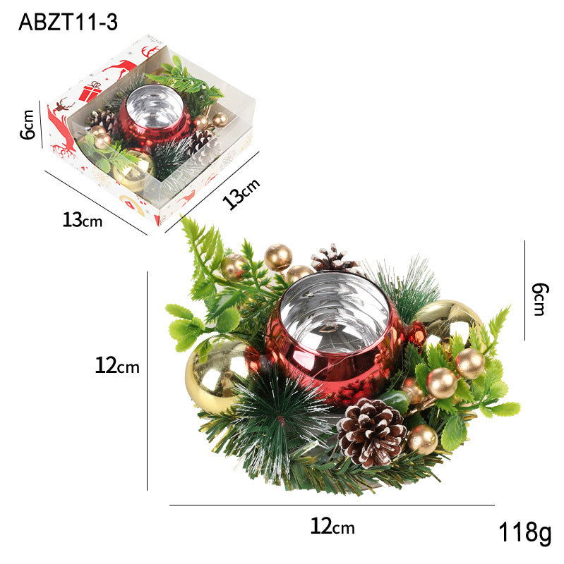 Christmas Pinecone Wreath Candle Holder - JDrop.Shop