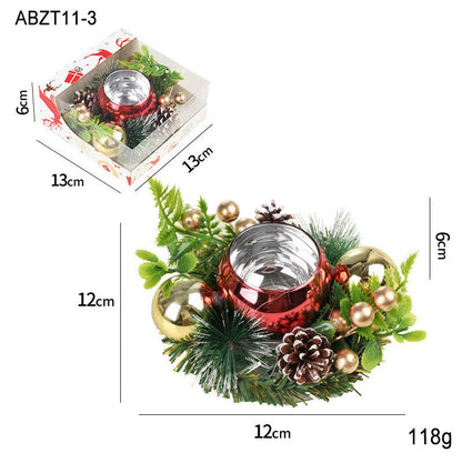 Christmas Pinecone Wreath Candle Holder - JDrop.Shop