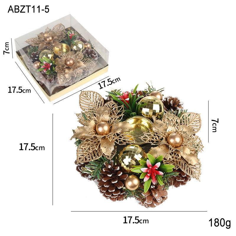 Christmas Pinecone Wreath Candle Holder - JDrop.Shop