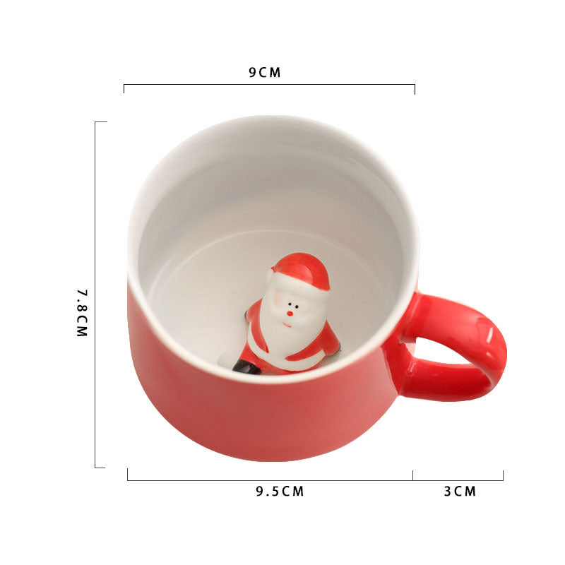 Christmas three-dimensional mark ceramic cup - JDrop.Shop