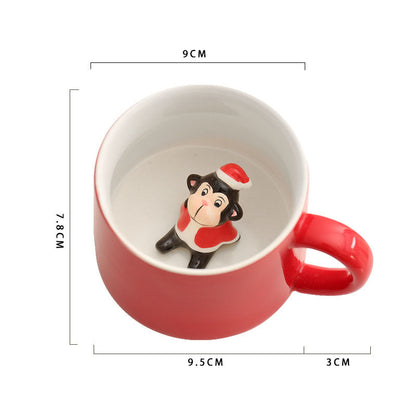 Christmas three-dimensional mark ceramic cup - JDrop.Shop