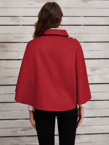 Collared Neck Cropped Cape - JDrop.Shop