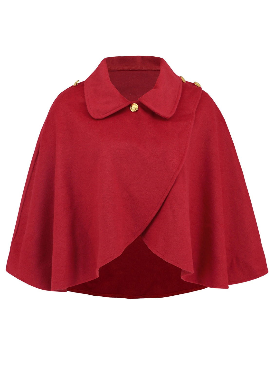 Collared Neck Cropped Cape - JDrop.Shop