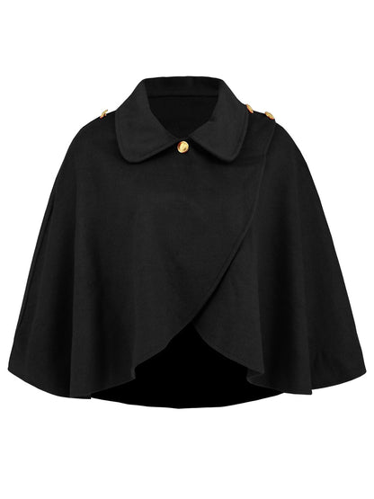 Collared Neck Cropped Cape - JDrop.Shop