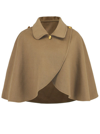 Collared Neck Cropped Cape - JDrop.Shop