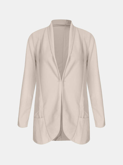 Collared Neck Long Sleeve Blazer - JDrop.Shop