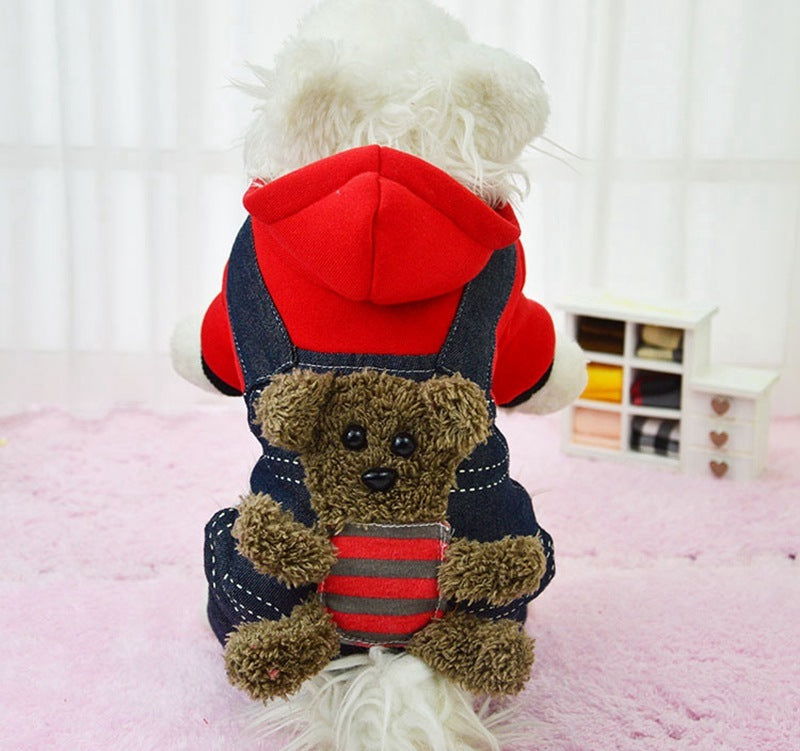 Dog hooded four-legged padded coat - JDrop.Shop