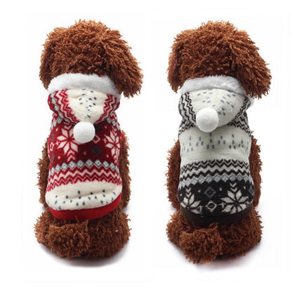 Dog two-tone snowflake coat - JDrop.Shop