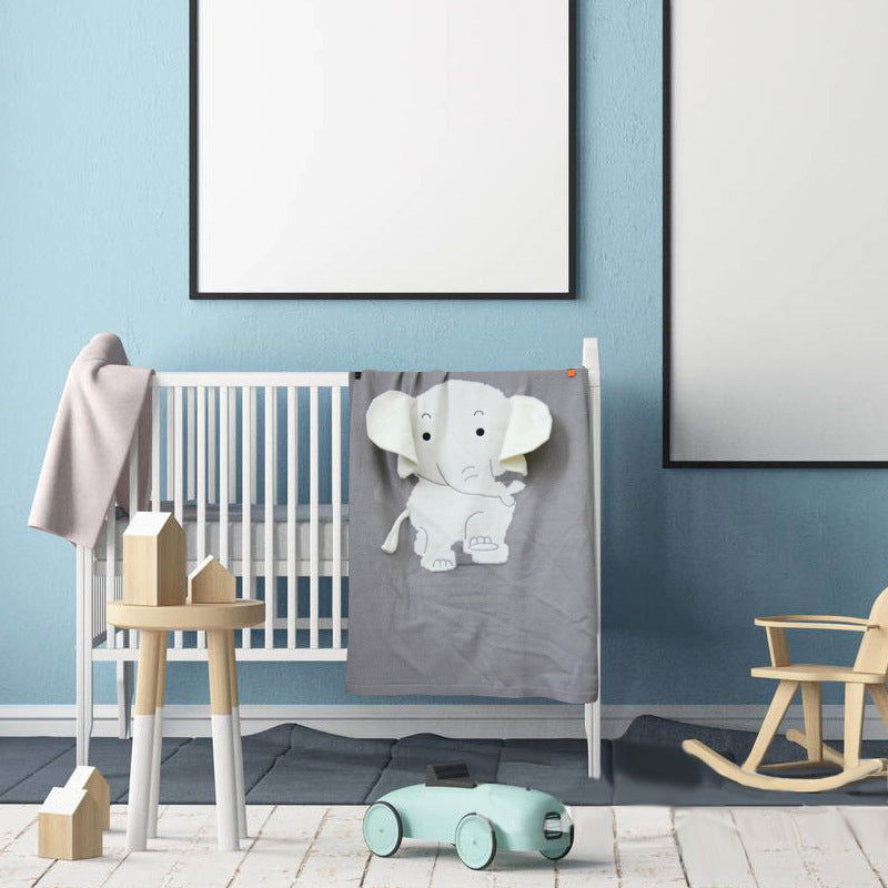 Elephant Children's Knit Blanket - JDrop.Shop