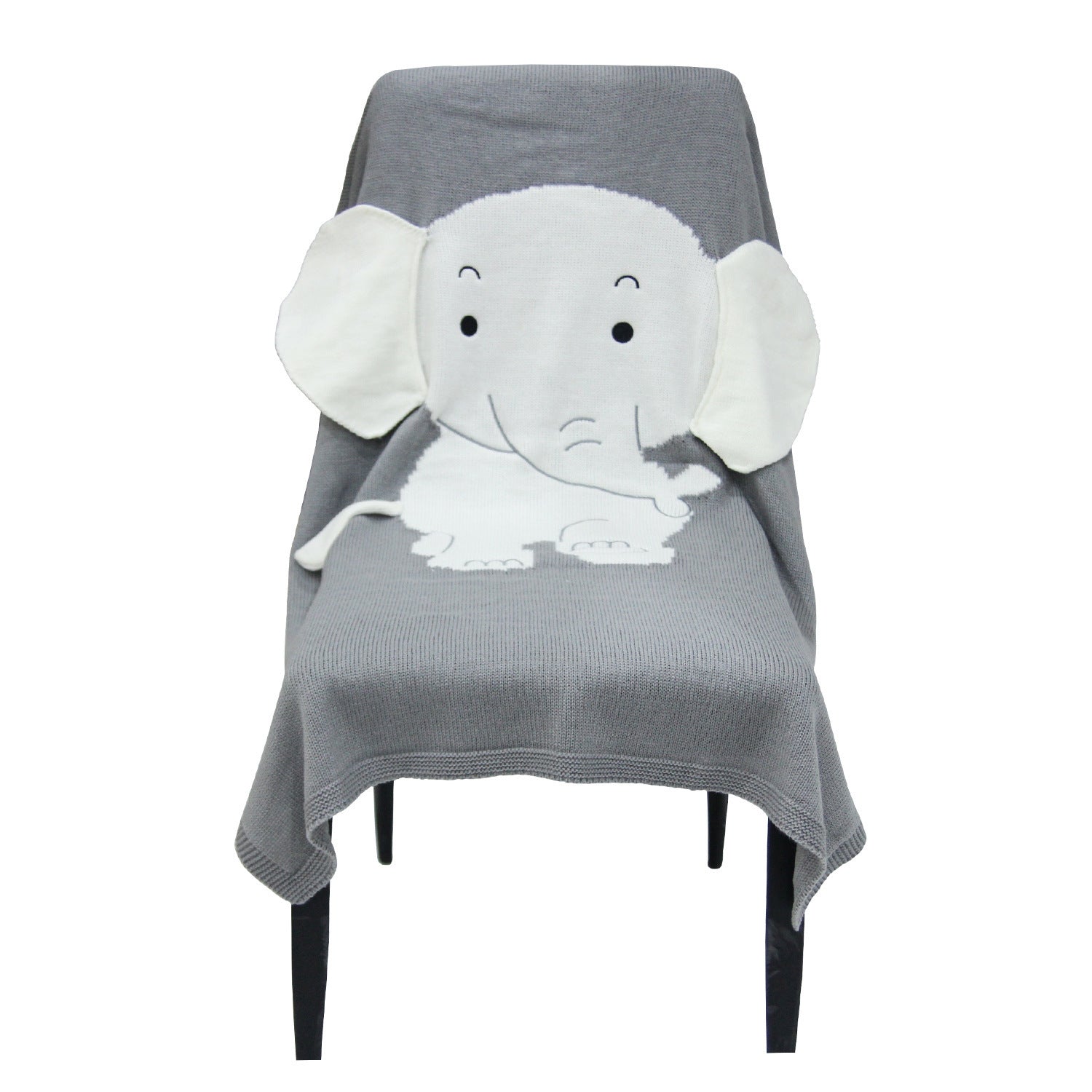 Elephant Children's Knit Blanket - JDrop.Shop