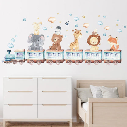 Elephant Giraffe Train Wall Sticker - JDrop.Shop