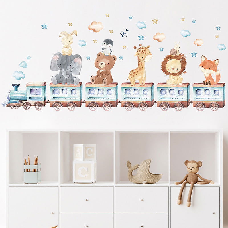 Elephant Giraffe Train Wall Sticker - JDrop.Shop