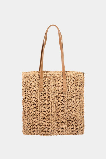 Fame Straw Braided Tote Bag - JDrop.Shop