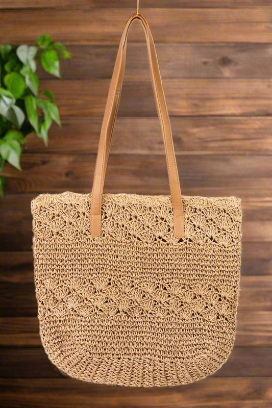 Fame Straw Braided Tote Bag - JDrop.Shop