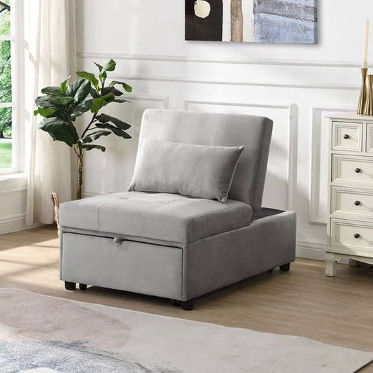 Folding Ottoman Sofa Bed Gray - JDrop.Shop