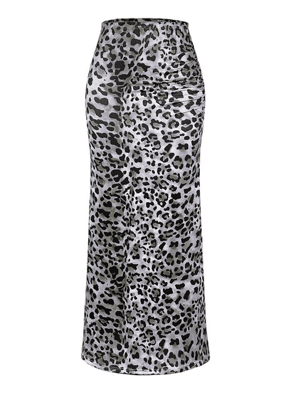 Honey Slit Leopard Midi Skirt - JDrop.Shop