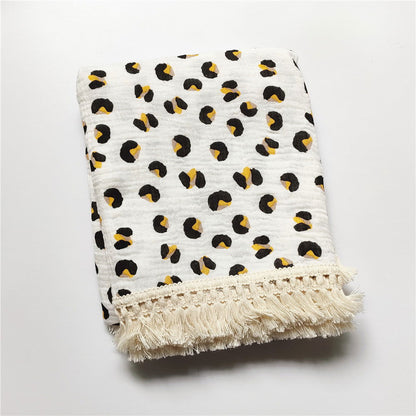 Infant Cotton Printed Tassel Blanket - JDrop.Shop