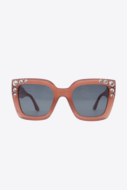 Inlaid Rhinestone Polycarbonate Sunglasses - JDrop.Shop