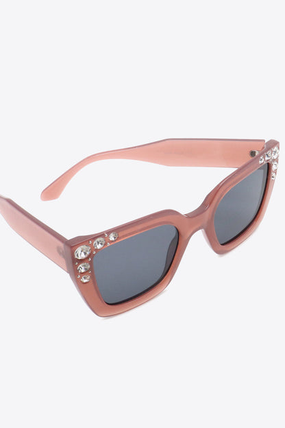 Inlaid Rhinestone Polycarbonate Sunglasses - JDrop.Shop