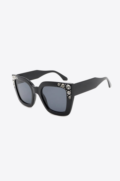 Inlaid Rhinestone Polycarbonate Sunglasses - JDrop.Shop