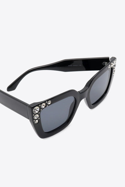 Inlaid Rhinestone Polycarbonate Sunglasses - JDrop.Shop