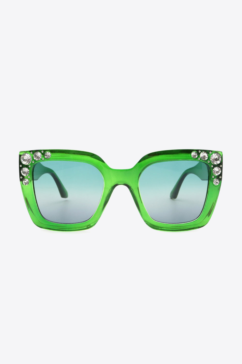 Inlaid Rhinestone Polycarbonate Sunglasses - JDrop.Shop