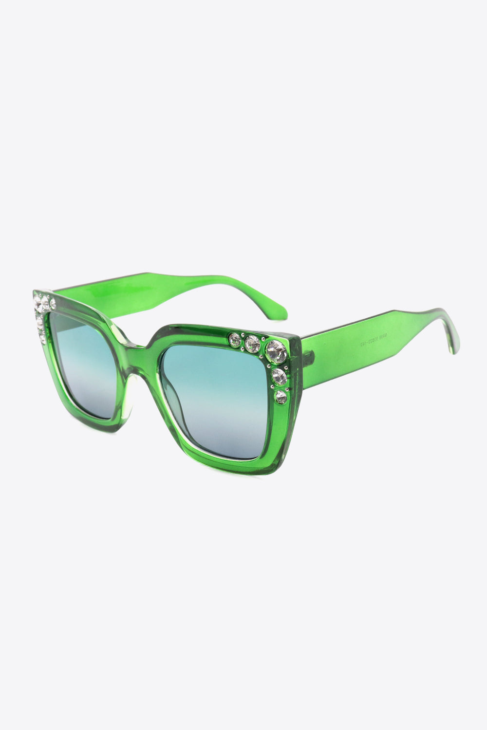 Inlaid Rhinestone Polycarbonate Sunglasses - JDrop.Shop