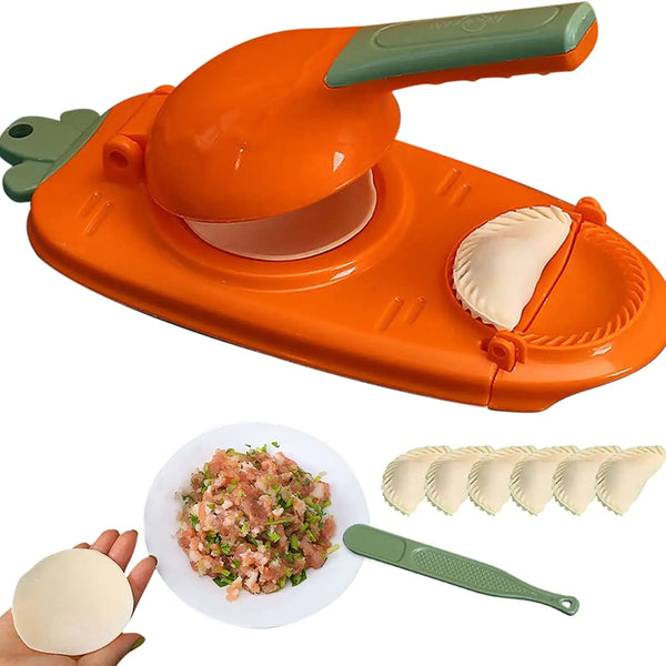 2-in-1 Manual Dough Press. Dumpling Empanada Pastries Maker