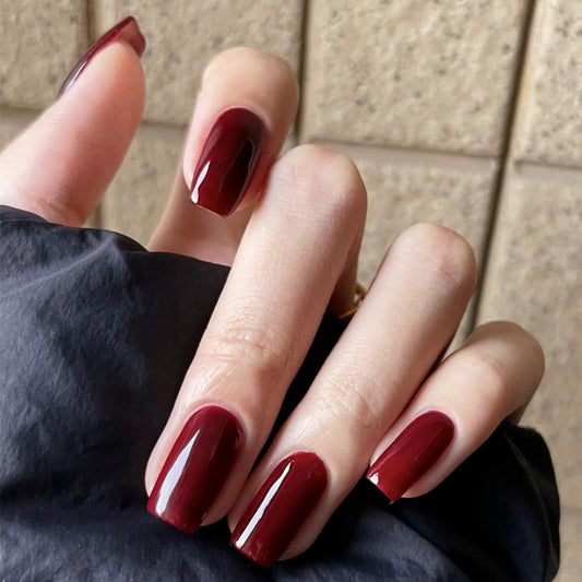 Jelly Red Long Nail Set - JDrop.Shop