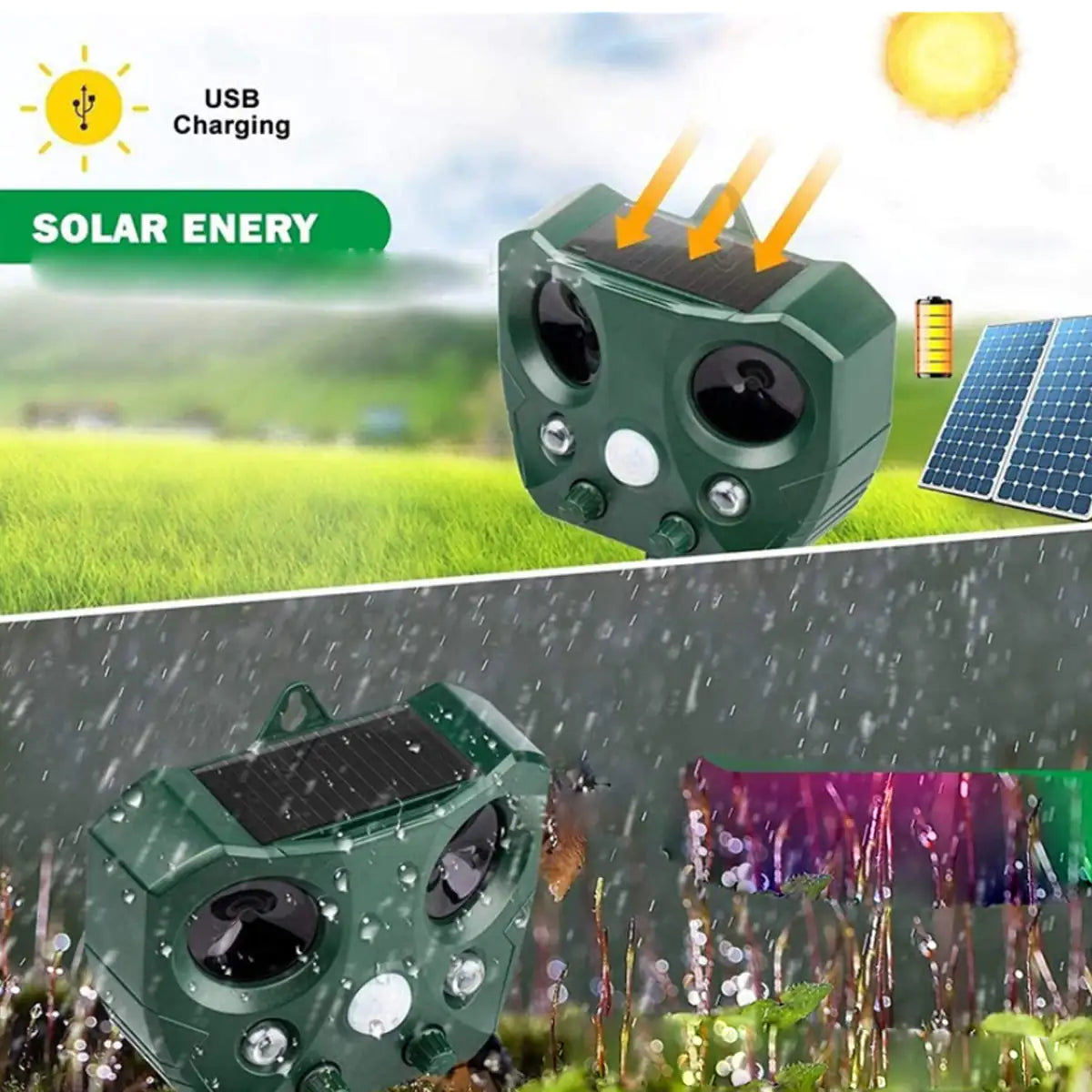 Bug Me Not Solar And Ultrasonic Pest Repeller