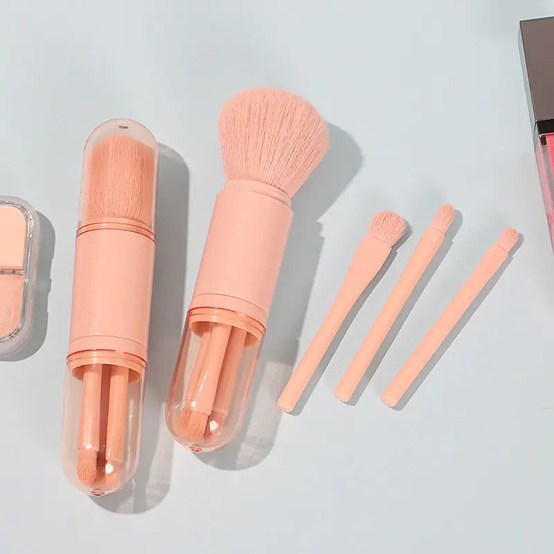 Retractable Mini Makeup Brush Set 4-in-1: Eye and Skin Tone Brushes - JDrop.Shop