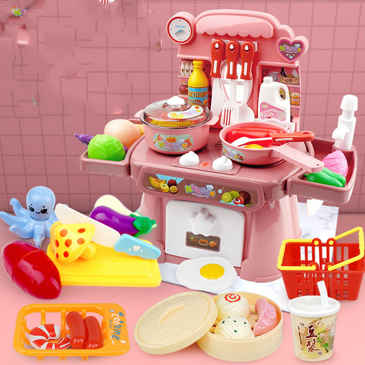 Kitchen Play Set Pink - JDrop.Shop