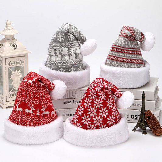 Knitted Wool Flannel Christmas Hat - JDrop.Shop