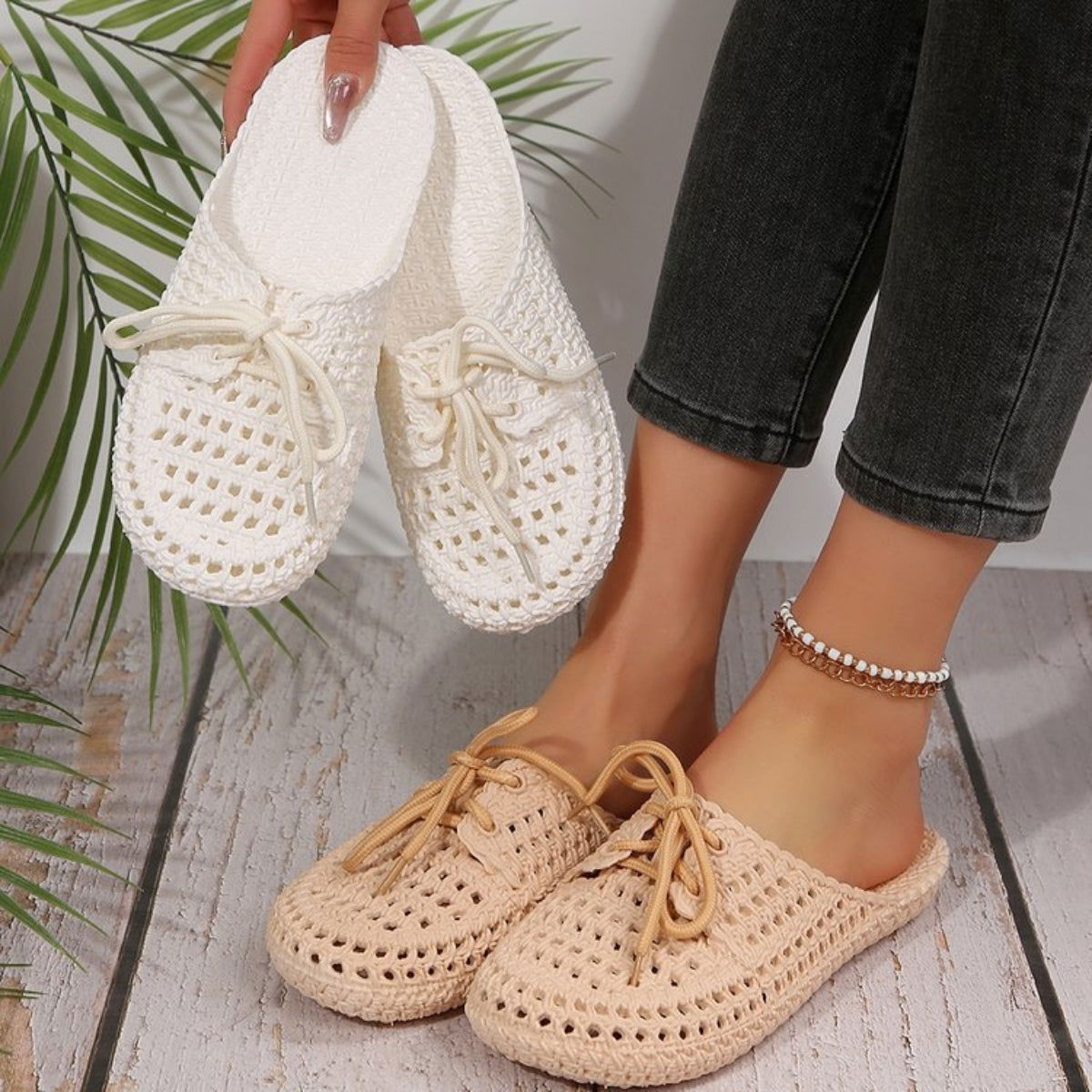 Lace-Up Flat Sandals - JDrop.Shop