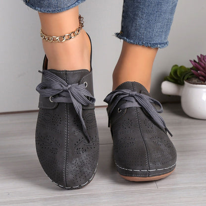 Lace-Up Round Toe Wedge Sandals - JDrop.Shop