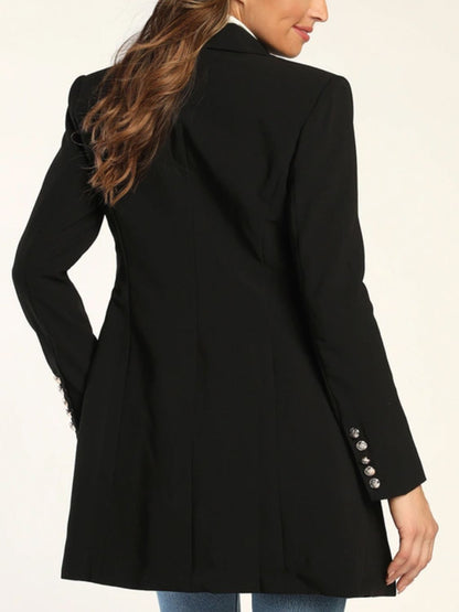 Lapel Collar Long Sleeve Blazer - JDrop.Shop