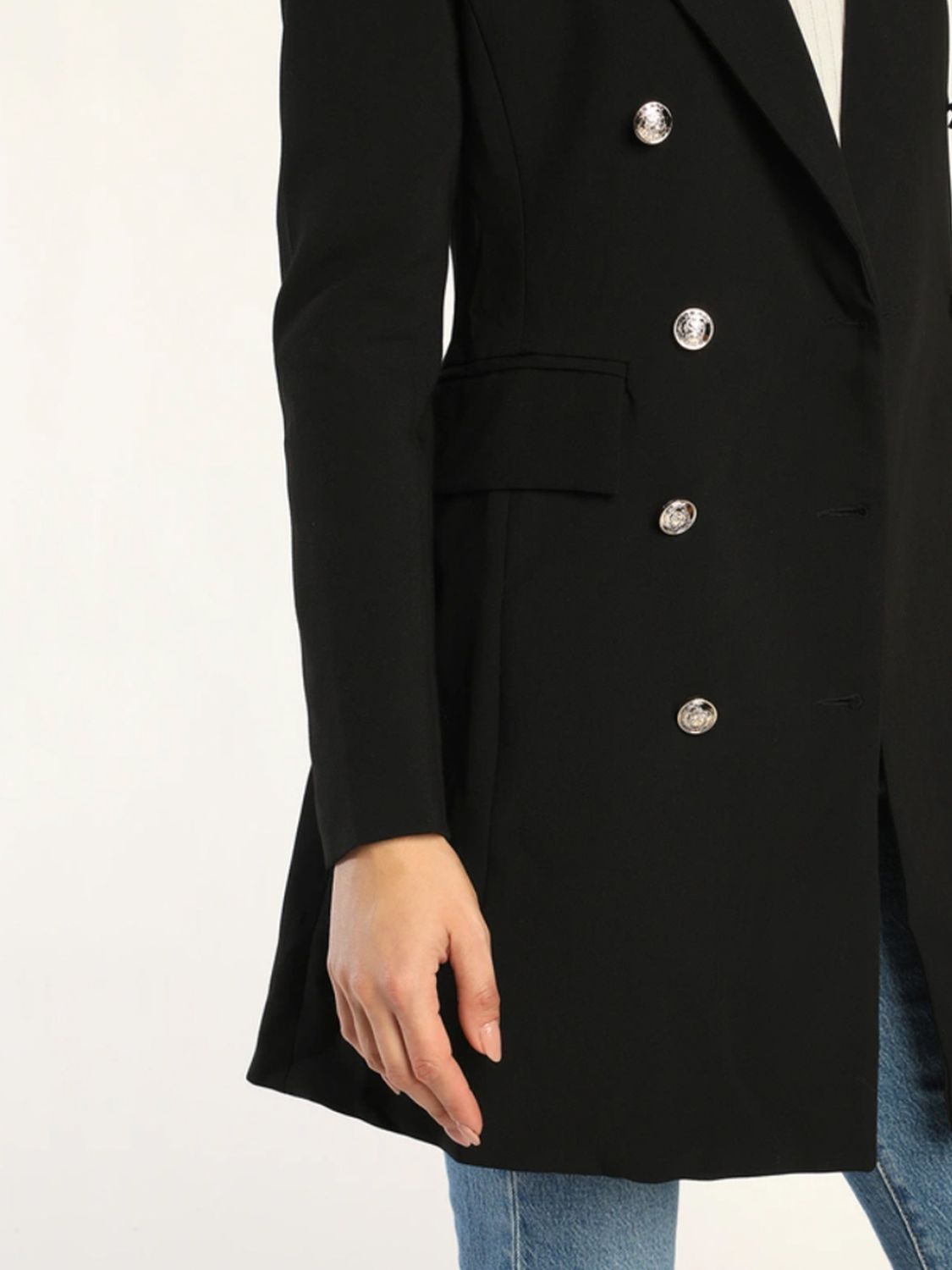 Lapel Collar Long Sleeve Blazer - JDrop.Shop