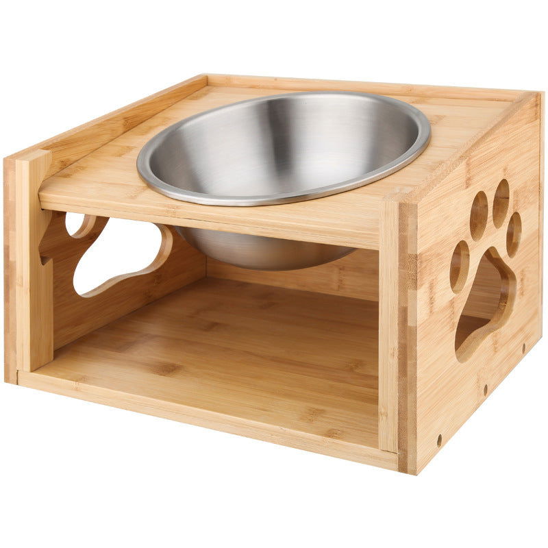 Large Wooden Pet Food Bowl - JDrop.Shop