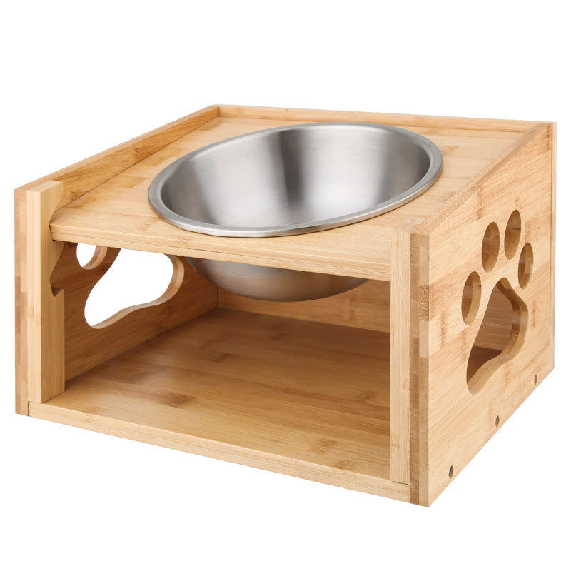 Large Wooden Pet Food Bowl - JDrop.Shop