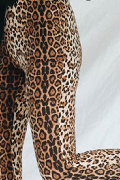 Leopard Print Flare Leg Pants - JDrop.Shop