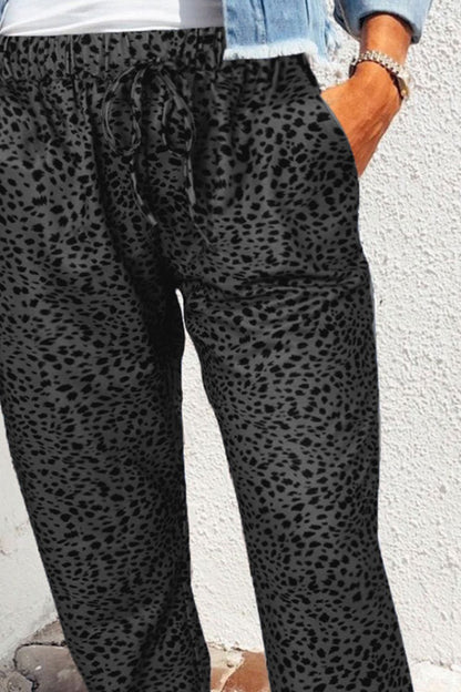 Leopard Print Joggers with Pockets - JDrop.Shop