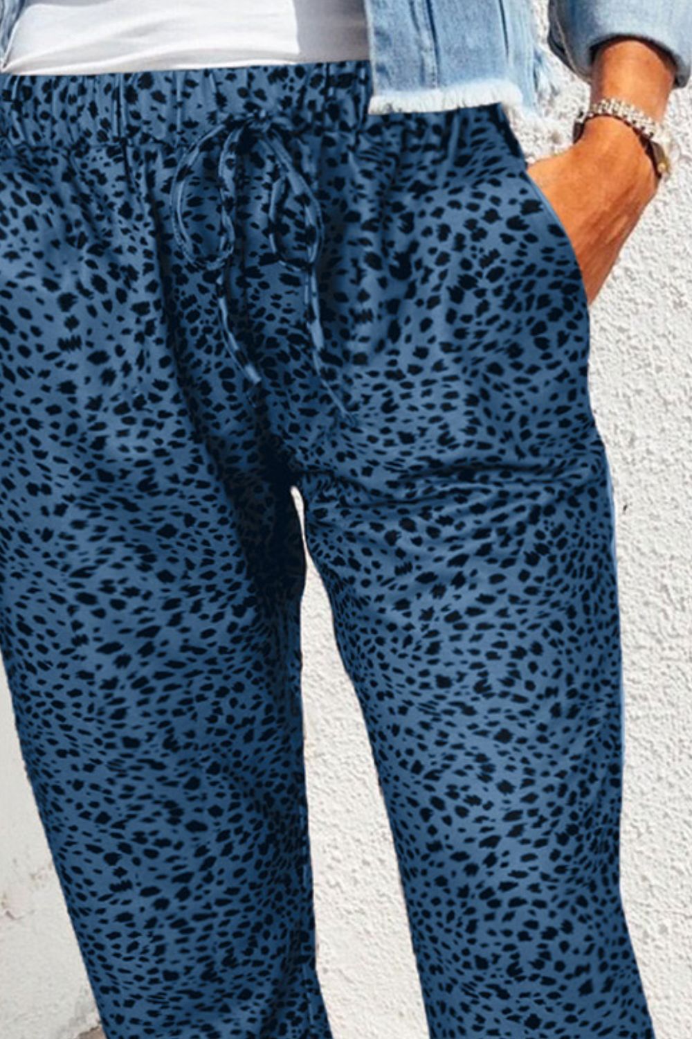 Leopard Print Joggers with Pockets - JDrop.Shop