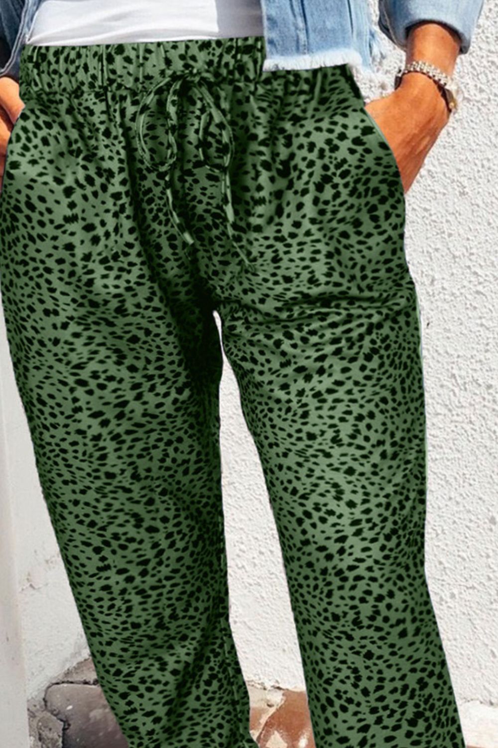 Leopard Print Joggers with Pockets - JDrop.Shop