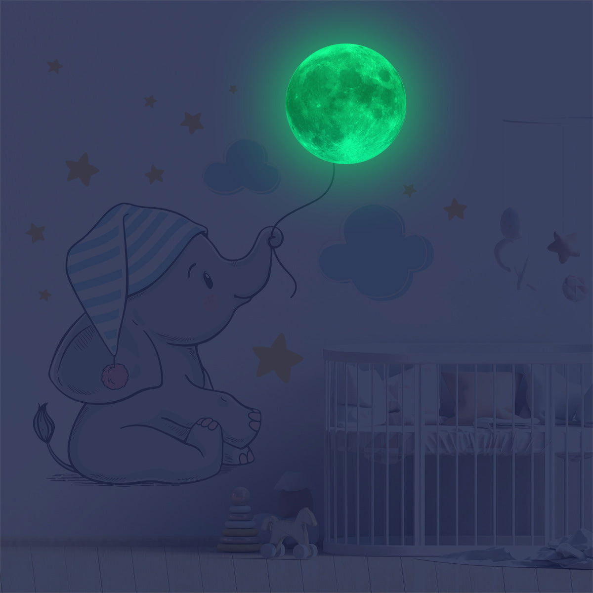 Luminous Moon Elephant Wall Sticker - JDrop.Shop