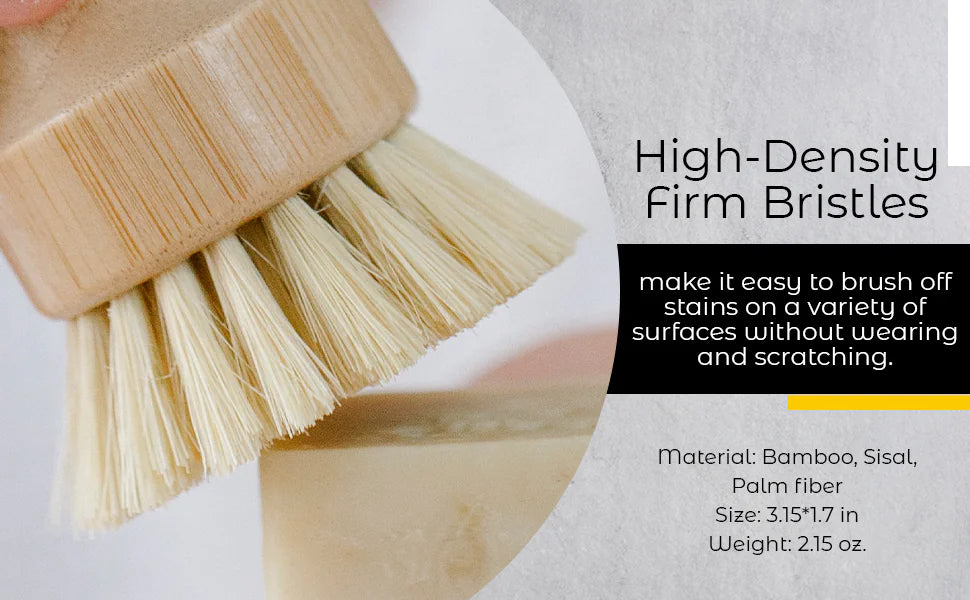 Bamboo Sisal Fiber Dish Brush